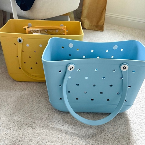 Sky Blue Medium Waterproof Beach Bag - Picture 2 of 2